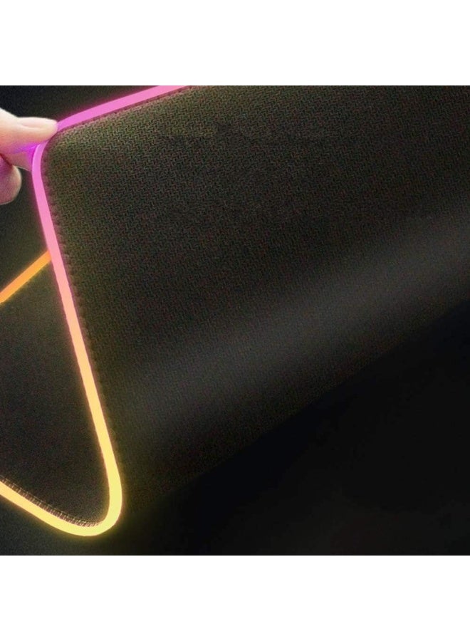 Zero RGB Lighting Gaming Mouse Pad - Smooth fabric surface and multi-colored illuminated edges. - Image 4